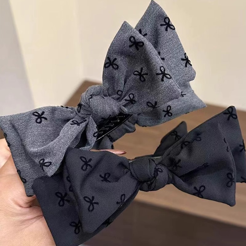 2025 nuevo arco gris bola de cabeza cabeza abrazadera de cabello de invierno otoño sensación de alto nivel detrás de la cabeza abrazadera de cabello mujer