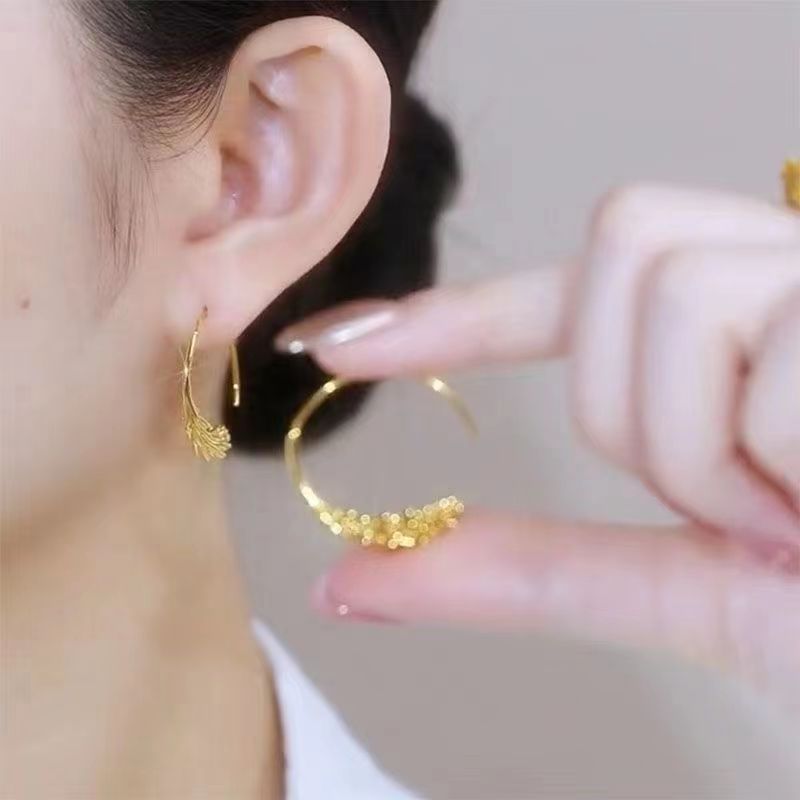 1 Pair Elegant Lady Grain Plating Alloy Ear Hook display picture 4