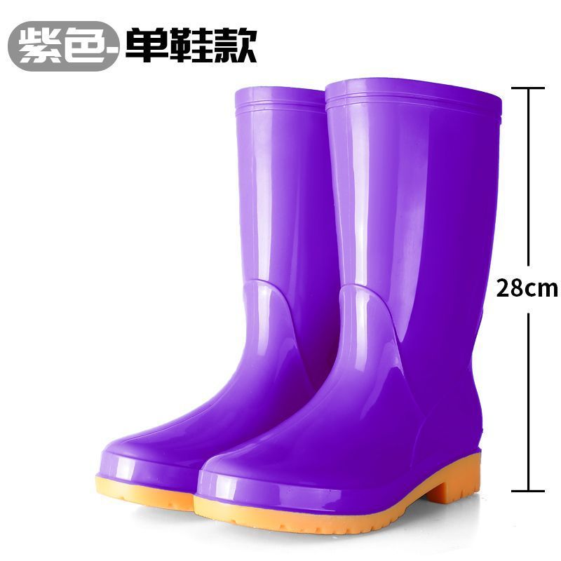 雨鞋女中筒防水高筒防滑雨靴女士短筒成人保暖加棉厨房低筒水鞋女|undefined
