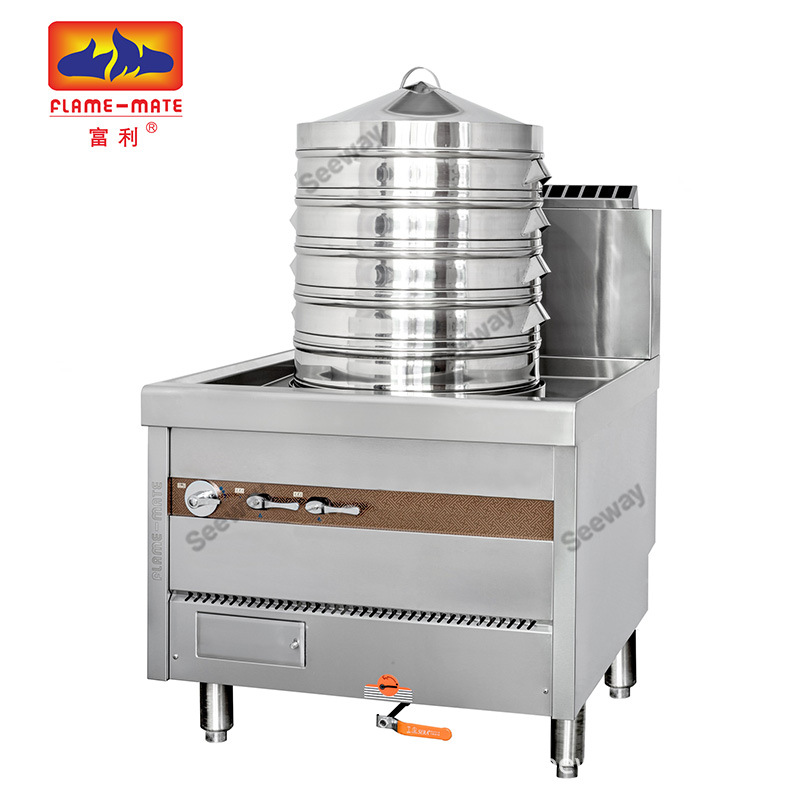 富利天然气环保单头蒸炉(电磁安全掣)ECS-1C