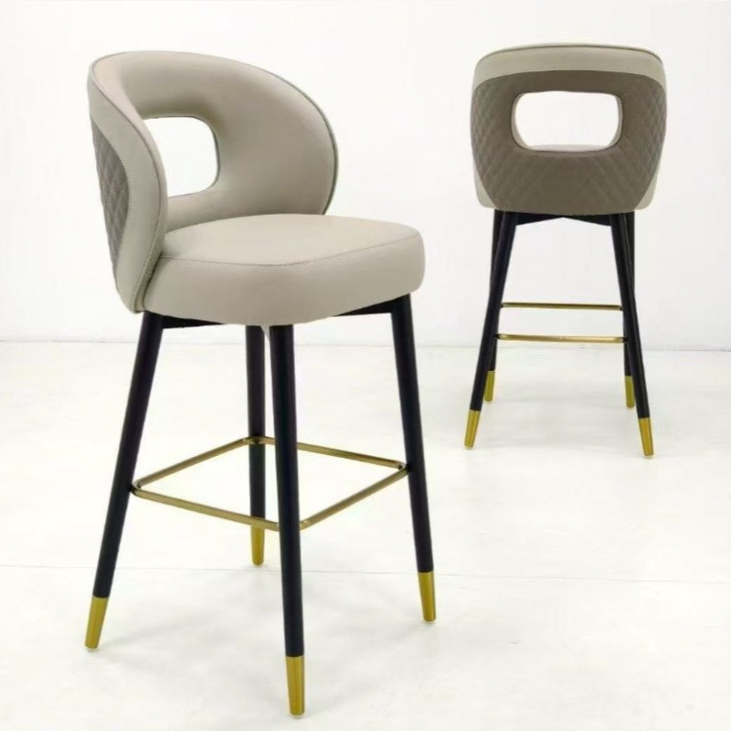 Bar Chair Light Luxury Fashion Island Bar Chair Designer Bar Chair Light Luxury High-End Bar High Stool