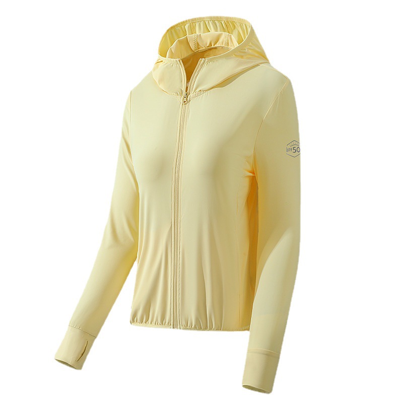 Verano nueva ropa de piel Banana Bottom mismo estilo ropa de seda de hielo protección UV UPF50 + ropa de protección solar transpirable para hombres al por mayor