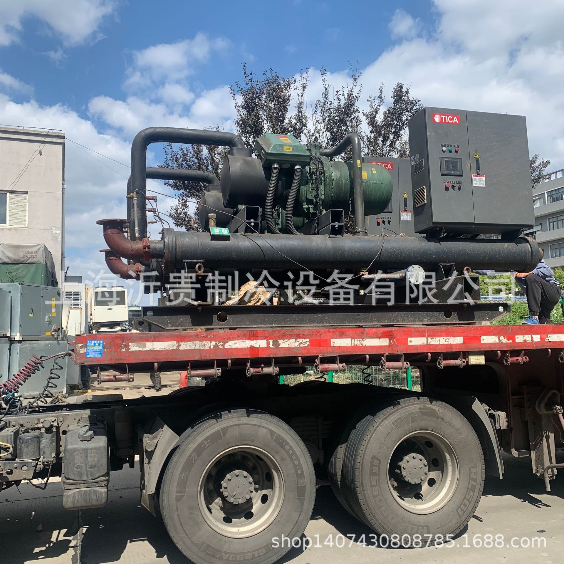 转让二手中央空调冷水机天加水冷螺杆机543kw 154RT