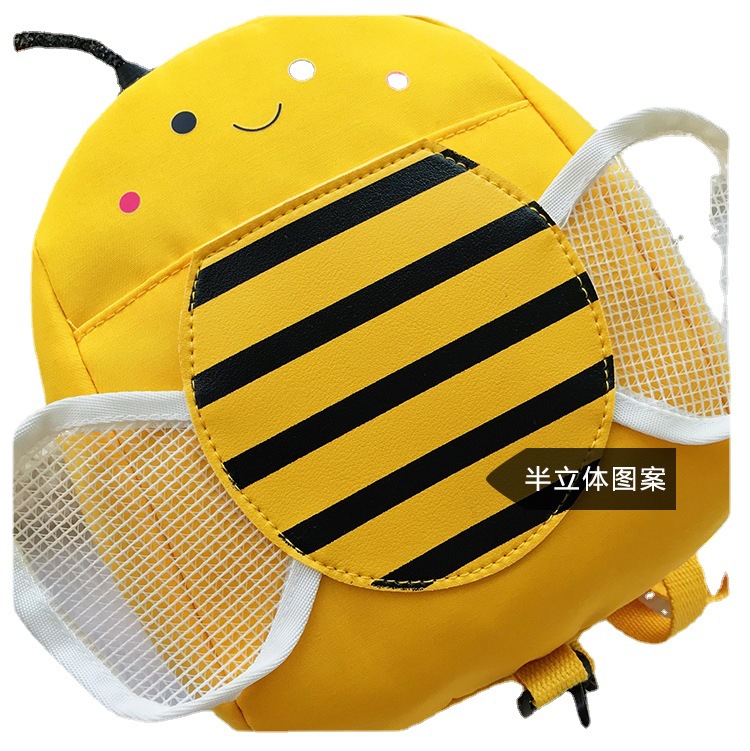 Venta al por mayor abeja niños anti-perdido 2022 nueva mochila para niños cuerda de tracción para niños pequeña mochila