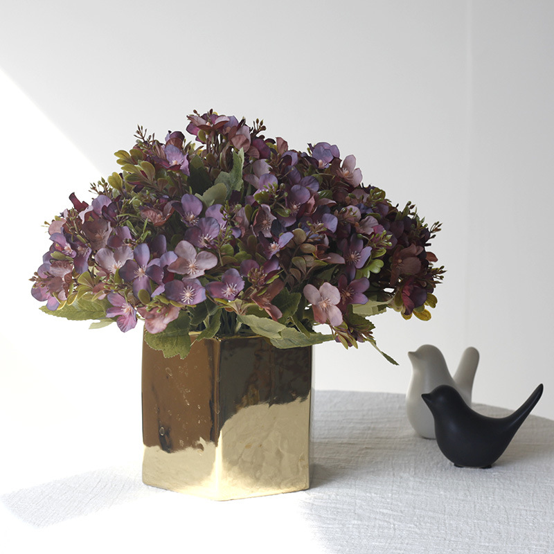 Artificial Hydrangea Bouquet For Wedding Home Table Decoration_voghion.com