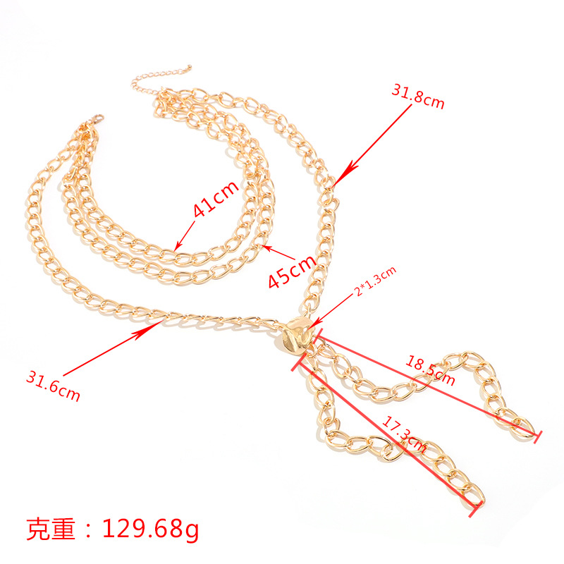 European and American style necklace jewelry thick chain multilayer necklace creative necklacepicture1