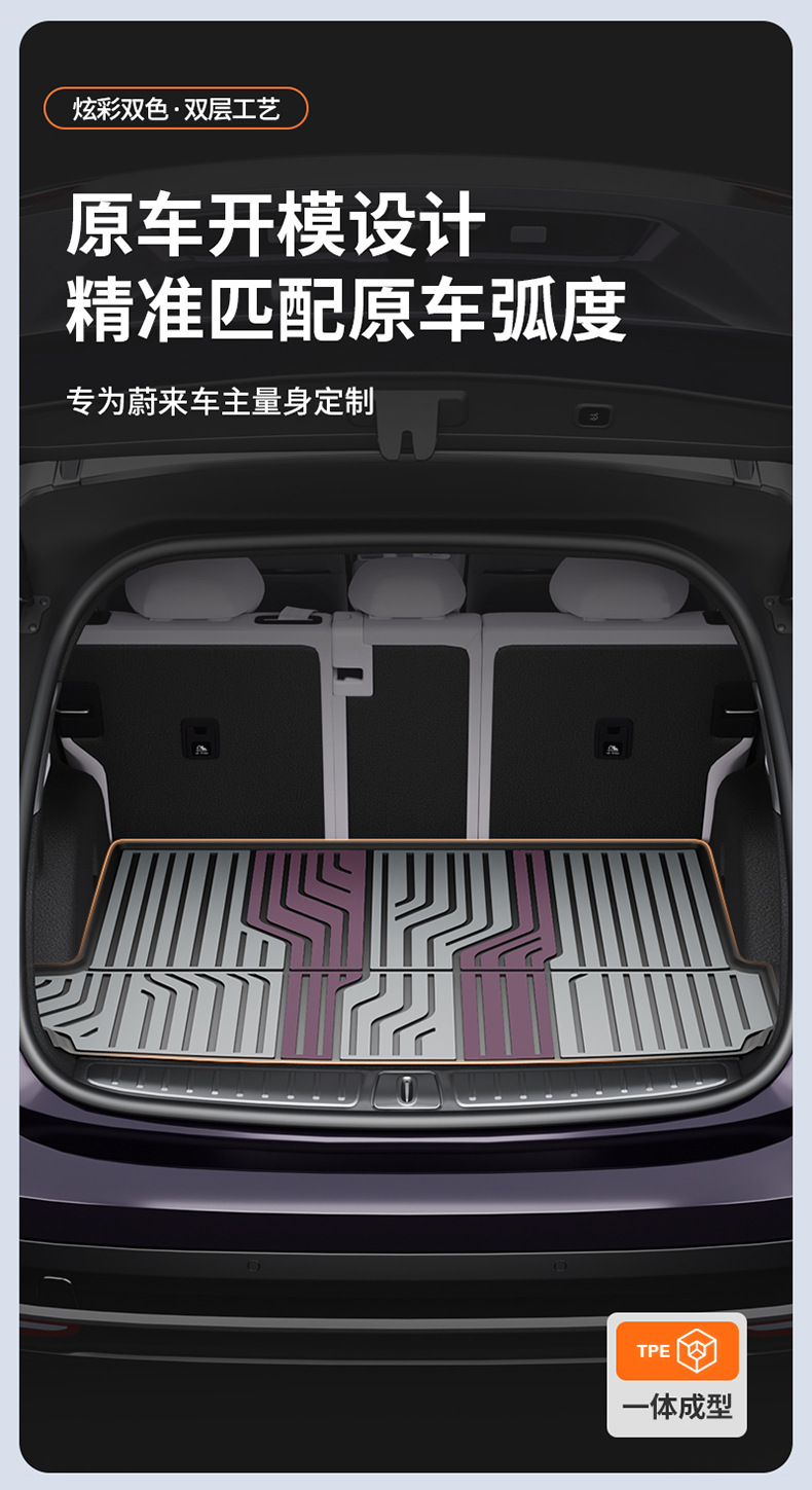 Suitable for Nio Es8 Es6 Ec6 Et5 Et9 Es9 Special Vehicles, Colorful Tpe Car Trunk Mat