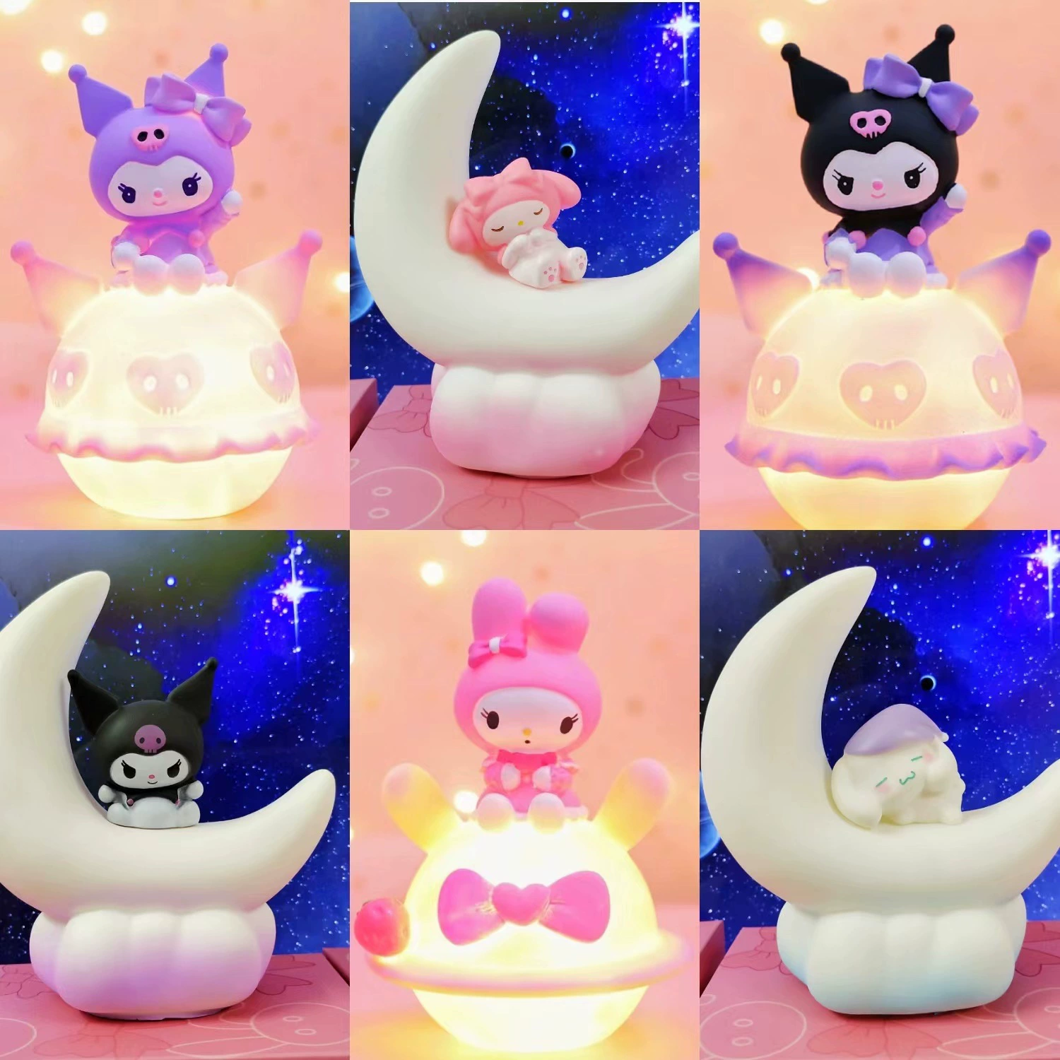 Ins Девушка Сердце Санрику Мультяшные светящиеся украшения