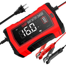 汽车摩托车电瓶充电器6V12V16A24V10A铅酸电池AGM智能修复充电器