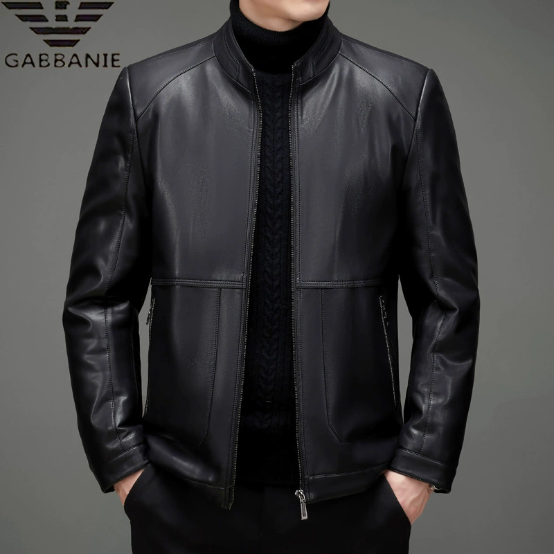 Armani, осенняя куртка для отдыха, мужской комплект, натуральная кожа