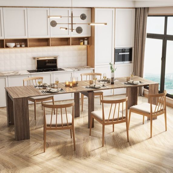 Mesa de comedor retráctil simple moderno pequeño apartamento mesa de comedor plegable hogar combinación multifuncional mesa de comedor aparador gabinete