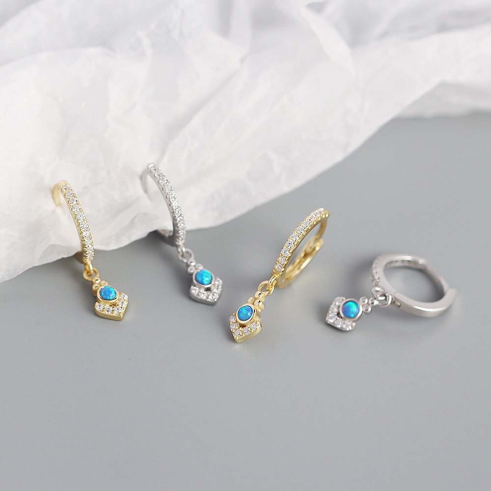 Géométrique Mode Gemme Placage Des Boucles D'Oreilles display picture 5