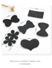 Children's black bangs with velcro for adults, simple and elegant design