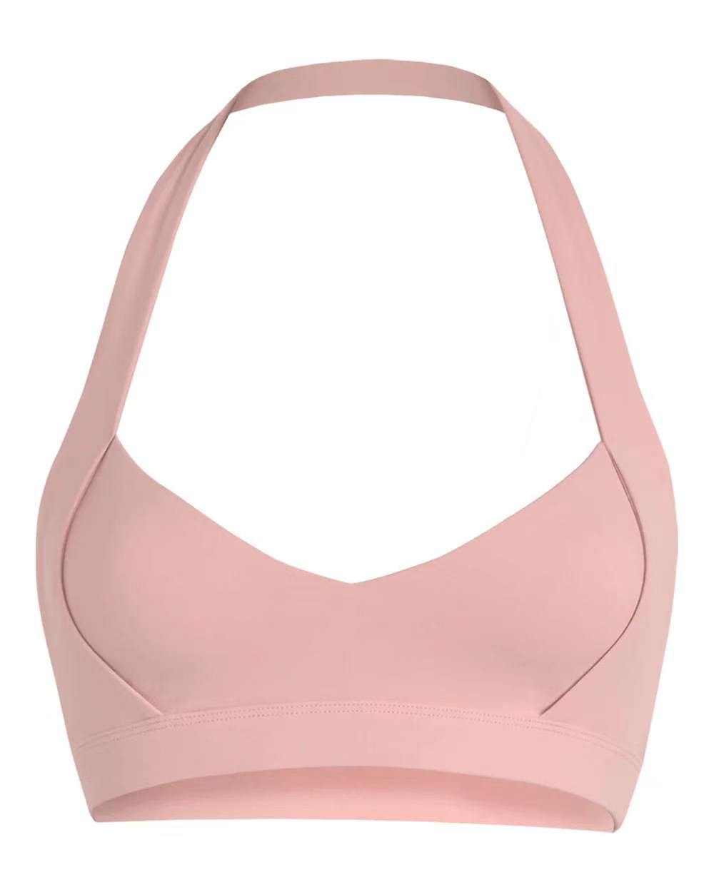 Transfronterizo desnudo cuello colgante yoga de tres piezas conjunto de forma correr fitness con cojín de pecho bra pantalonés bra