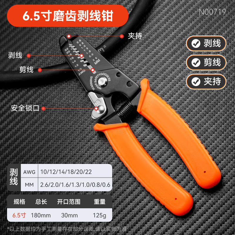 Transfronterizos para pinzas de alambre universales, pinzas de stripper eléctricas multifuncionales 21 en una pinza de stripper eléctricas de cable