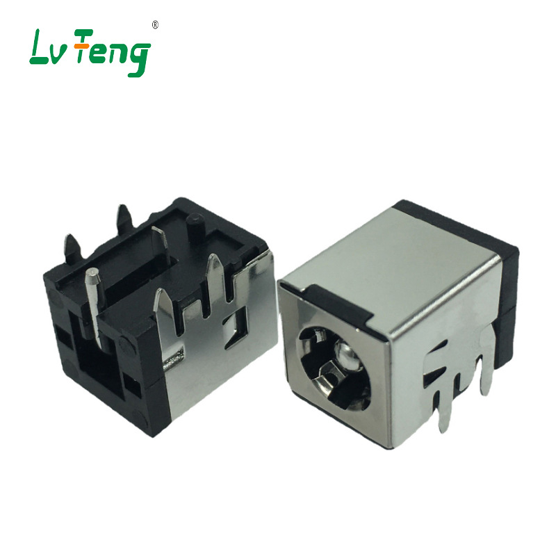 DC-091笔记本插座DC充电座电源插座DC JACK绿丰5521/5525直脚弯脚