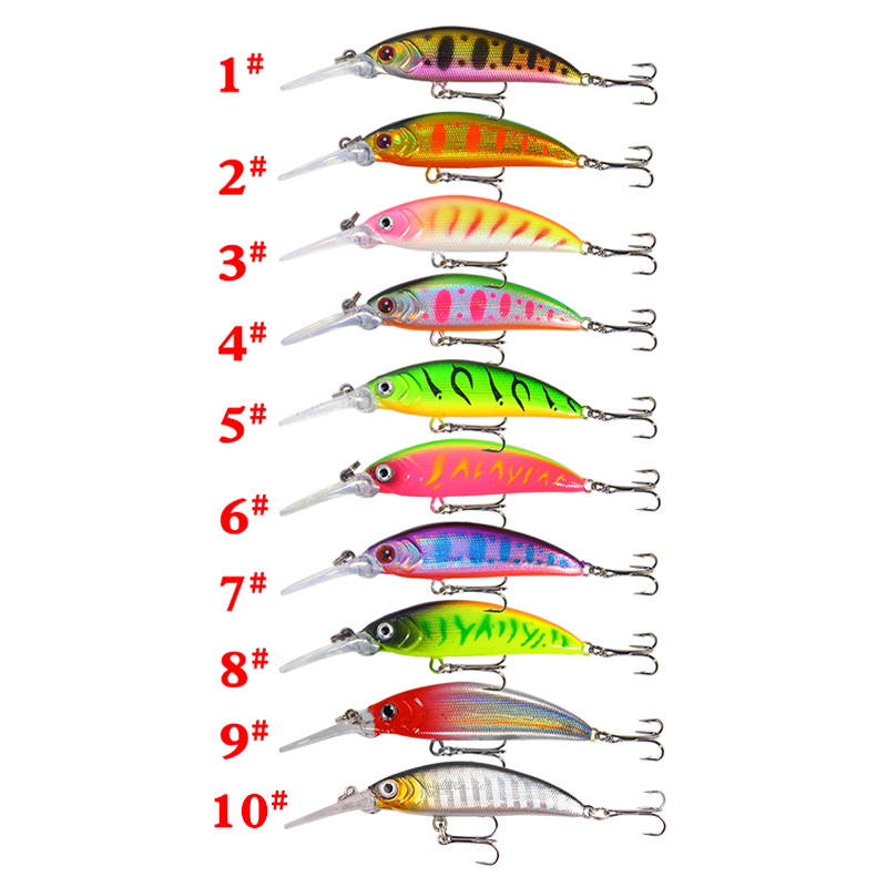 Sinking Minnow Fishing Lures Hard Plastic Baits Bass Trout Fresh Water Fishing Lure