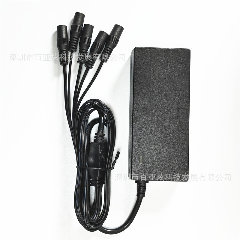 European Ce Certified 12V6A One-To-Five Female Power Adapter 5-Way Output 12V72W Power Adapter