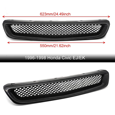 Car Modification Intake Grille Modification Suitable for Honda Civic 1996-98 Abs Carbon Pattern Cross-Border (Zhongwang) - 96-98-black96-98-black