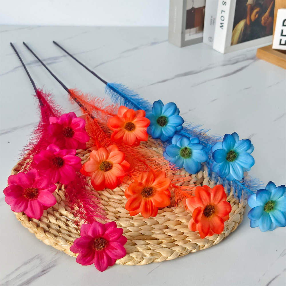 Simulación de flores de Ge Sang, ramas de manzanilla, flores falsas, jardinería al por mayor, decoración decorativa de flores