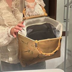 レトロ竹ジャカードバッグチャイナドレス新しい多用途新しい国民風大容量古代スタイルハンドバッグ漢服中国風