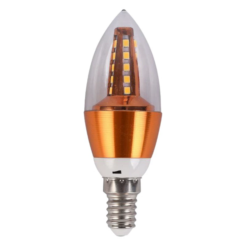 Светодиодная свеча лампа E14 Маленький Винт яркий острый пузырь тянуть хвост хрустальная люстра e27 большой винт домашний теплый источник света
