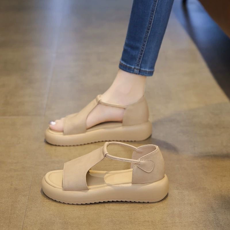 Женские сандалии 2025, новые летние, модные, универсальные, не утомляющие ноги, с мягкой подошвой, римские туфли для ношения с юбками.