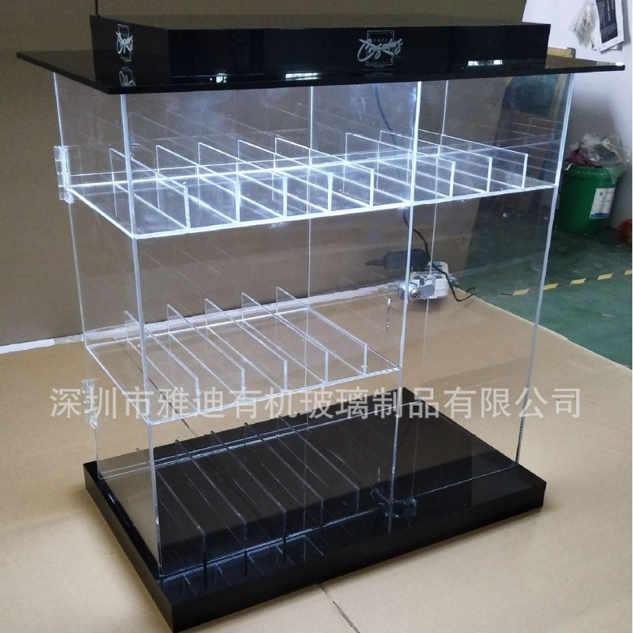 深圳雅迪有机玻璃制品，亚克力带灯展示架有机玻璃产品陈列架