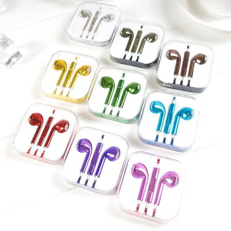 Explosions Colorful Electroplated Headset Semi-In-Ear Subwoofer with Wheat Wire Control for Apple Android Phone Calls Explosions Colorful Electroplated Headset Semi-In-Ear Subwoofer with Wheat Wire Control for Apple Android Phone Calls