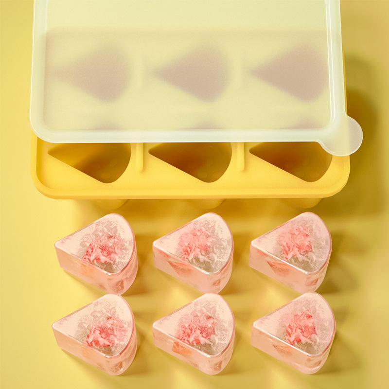 Silicone moldes de hielo 6 grados de fresa calabanta sandía hielo whisky molde de hielo anti-alimentado