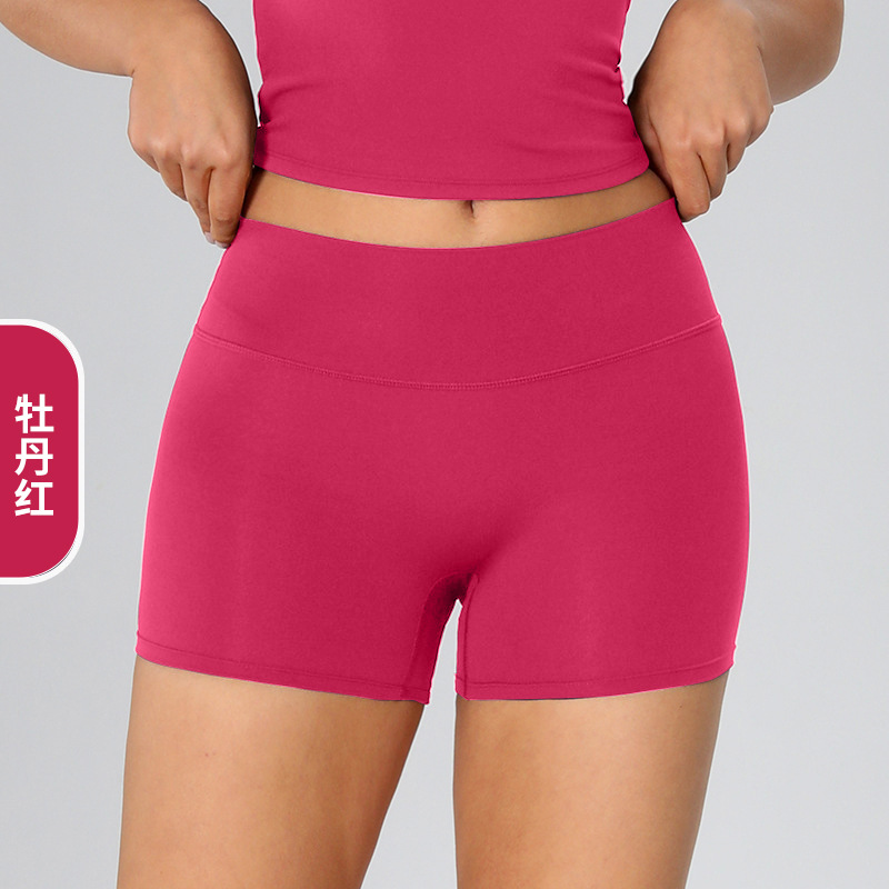 Europa y los Estados Unidos abrasivo transfronterizos pantalones cortos de yoga ajustados de cintura alta para mujeres pantalones de gimnasio abdominales para elevar las caderas para correr pantalones cortos deportivos 8519