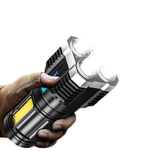 ABS4LED strong light flashlight COM side light LED display S03 flashlight strong light integrated home outdoor lighting