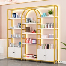 美容院货品陈列架多层化妆品展示柜美甲产品展示架商用置物架货架