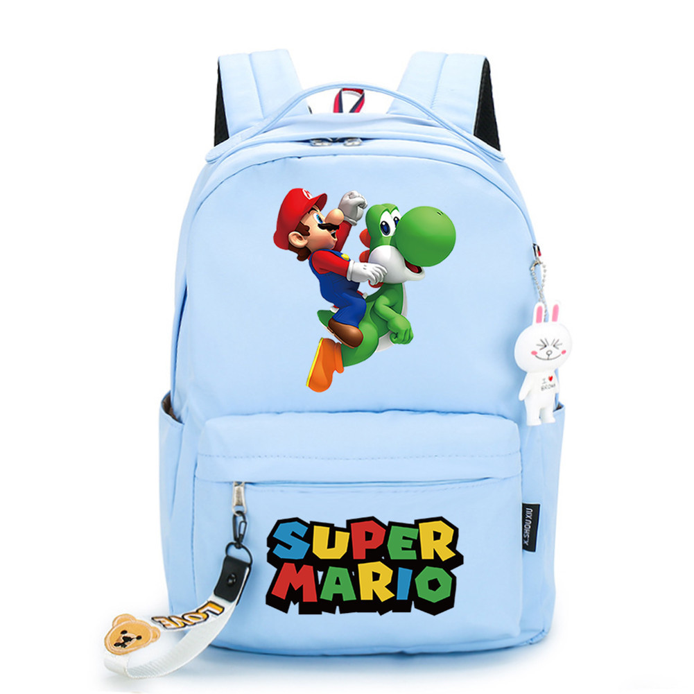 MOCHILA - PEQUENO PIRATA - 13 / Popular game peripherals elementary and middle school students' schoolbags rabbit pendant large capacity backpack travel bag (single piece)