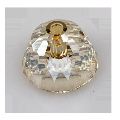 10颗装 奥地利品质水晶珠子香槟扁珠铃铛鼓珠花珠手链项链散珠