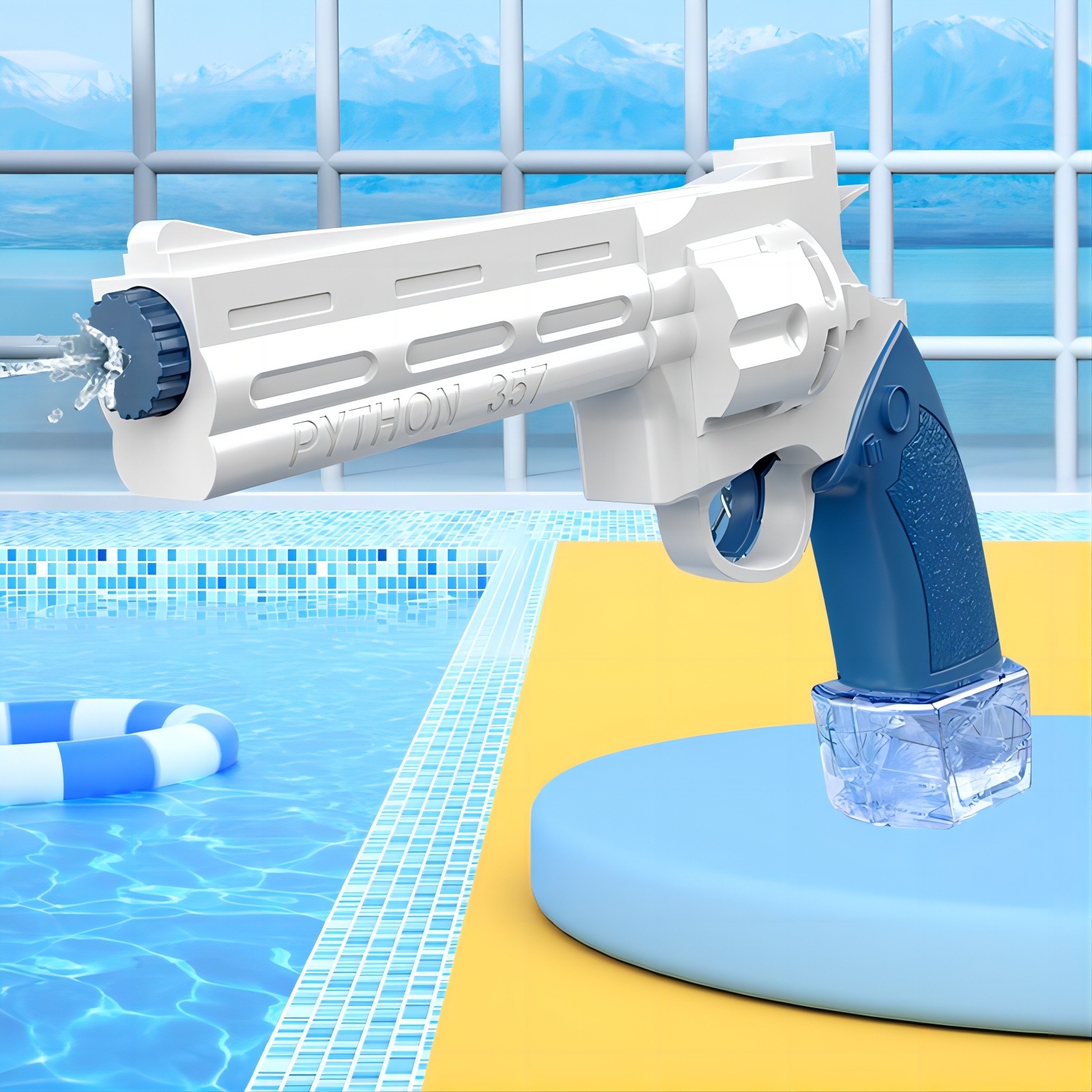 Nuevo revólver transfronterizo pistola de agua continuo eléctrico al aire libre Glock jugando en la playa pistola de agua pistola de agua para niños juguete