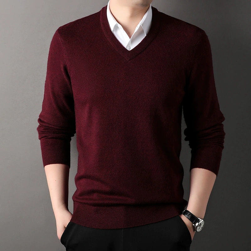 Piyan производитель прямых волос мужской зимний новый толстый свитер с куриным сердцем V-образным вырезом пуловер мужской вязаный свитер с длинными рукавами