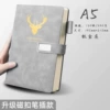 Gold-stitched grey mirror buckle