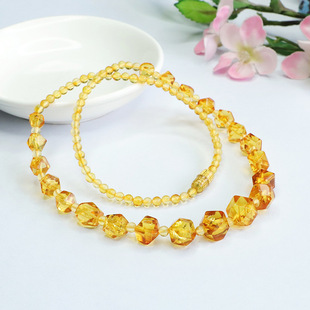 Xinyu Natural Amber Passepartout Necklace Beeswax Huapo Blood Po Dobao Hanging Chain Factory Wholesale HP3070706
