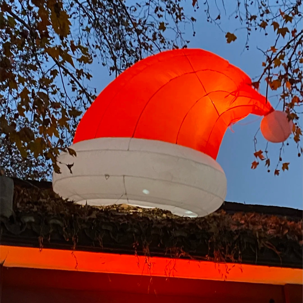 Navidad transfronteriza modelo de aire luminoso inflable Papá Noel muñeco de nieve árbol modelo de aire decoración de patio accesorios