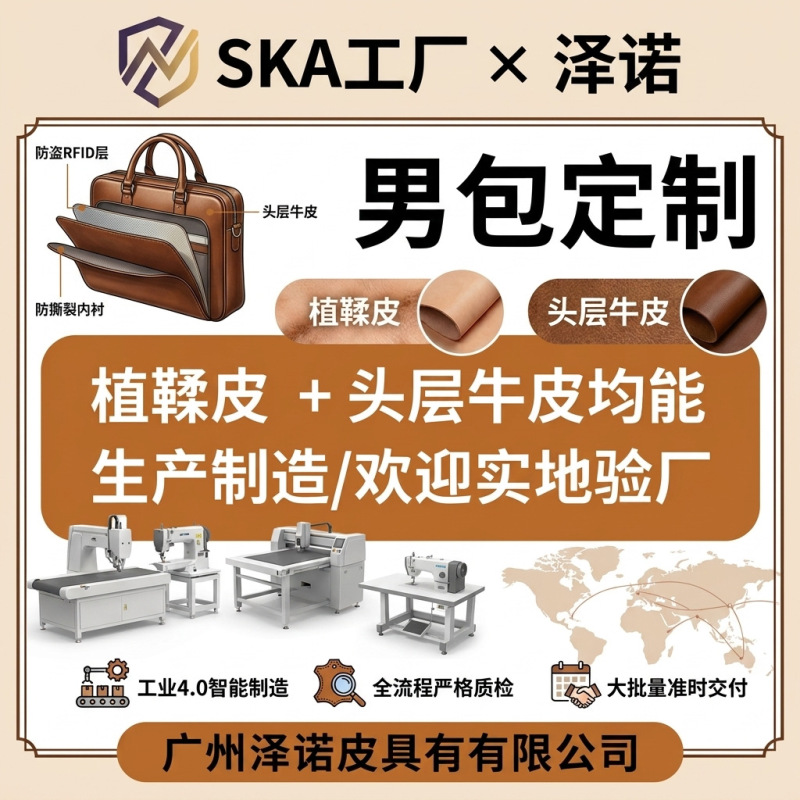Genuine Leather Men's Briefcase, Custom-Made First-Layer Cowhide Handbag, Custom-Made Business Laptop Bag