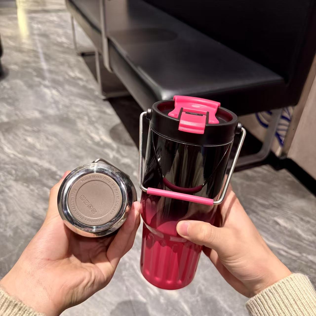 alta capacidad de acero inoxidable 316L taza de aislamiento térmico portátil al aire libre taza de agua deportiva vacío taza de doble bebida taza de hielo