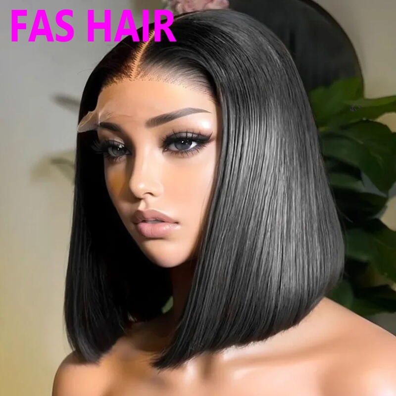 Human Hair Glueless Straight Bob Wig African Wig Cross-Border