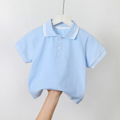 2025 学生制服夏ショート T 子供男の子と女の子半袖半袖クールピケ綿メーカーのドロップシッピング