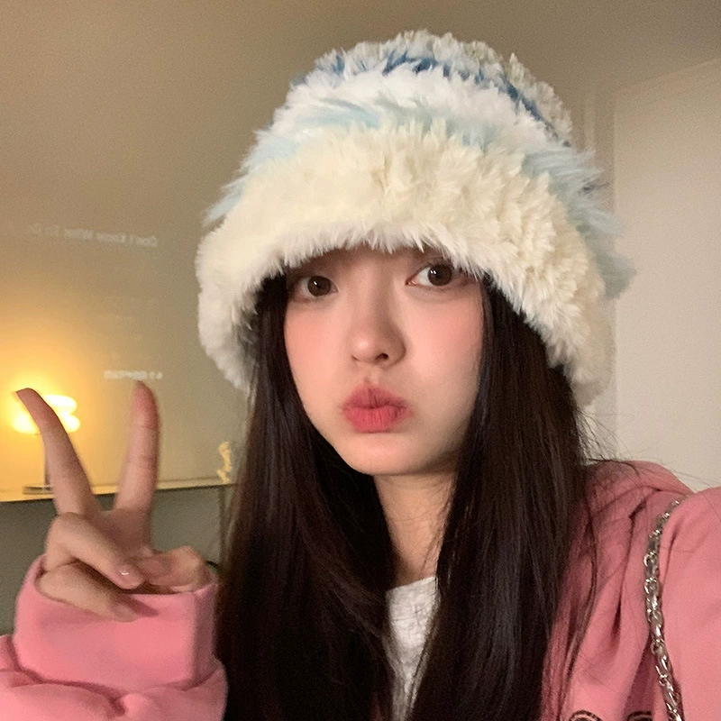 Толстая плюшевая вязаная шапка для детей осенью и зимой холодостойкая шерстяная шапка теплая защита ушей