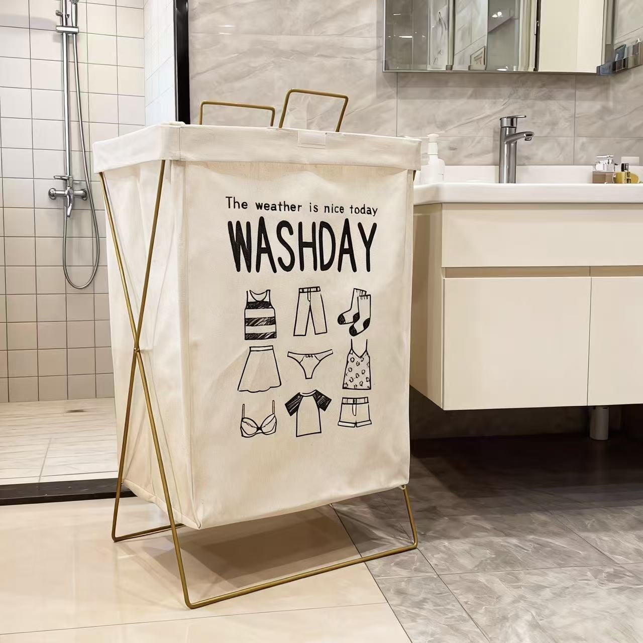 Cesta de ropa sucia de dormitorio doméstico gran capacidad balcón plegable hotel cesto de almacenamiento de ropa sucia cesto de almacenamiento de ropa sucia