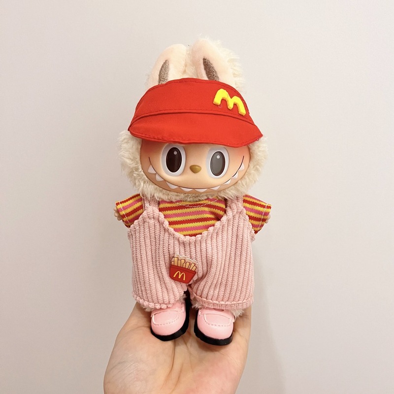 Labubu ベビー服ビニールラブブ 17 センチメートル人形かわいいドレスアップカジュアルスーツスカートぬいぐるみ服|undefined