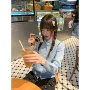 甜美风撞色春季波点开衫