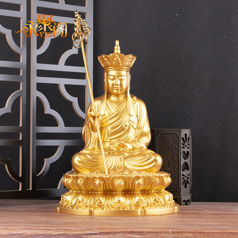 Katta istedorak Jingzang Bodhisattva haykali uy ibodat qo'l san'ati