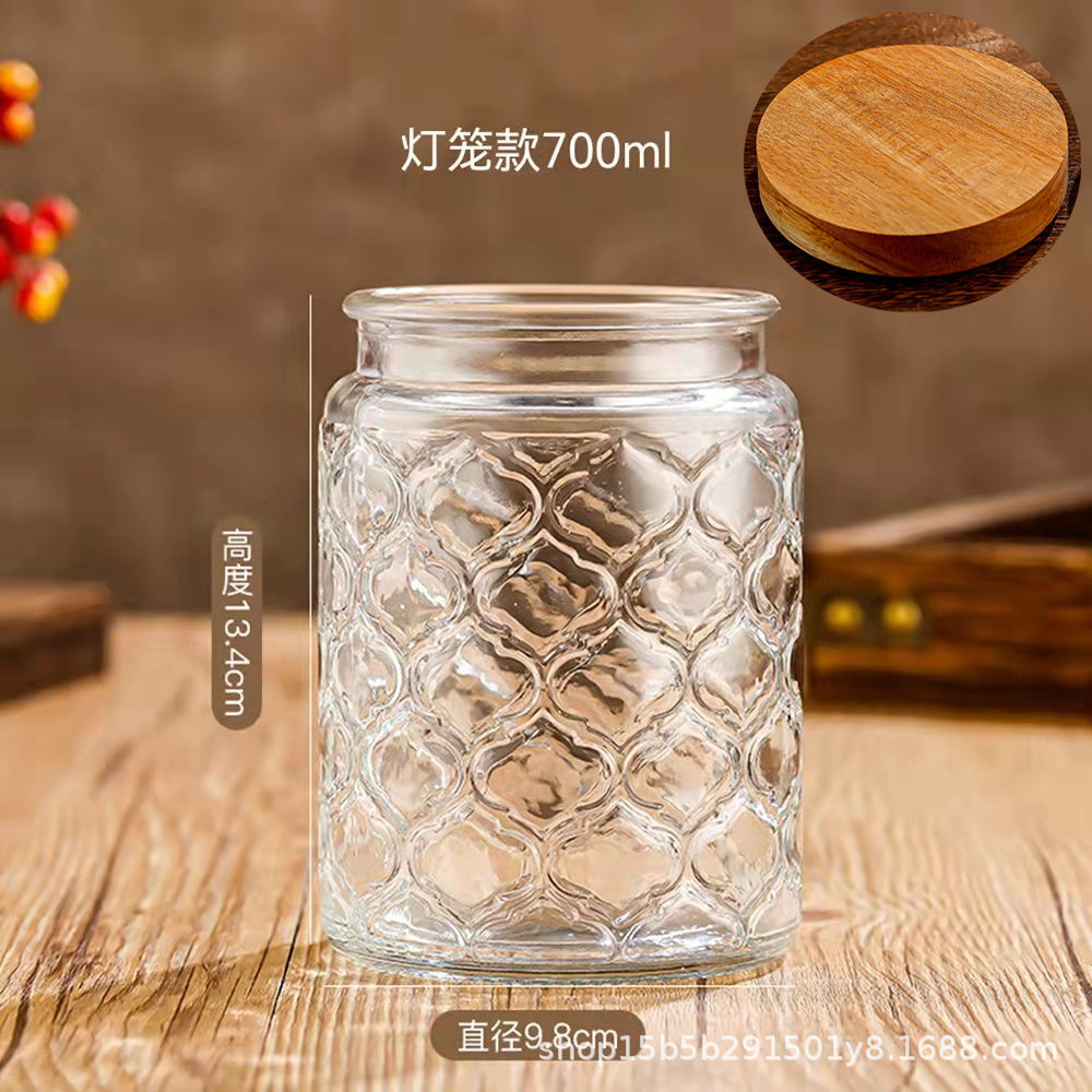 Chino retro Begonia flor vidrio sellado tarro caramelo snack tarro de almacenamiento frutos secos tuerca de almacenamiento tarro